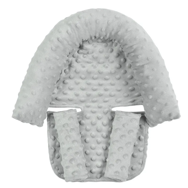 Almohada de soporte para la cabeza del asiento del coche de bebé, juego de forro polar de burbujas ultrasuave de 9 colores, funda para cinturón de seguridad para protección del cuello infantil, 1 unidad - imagen 5