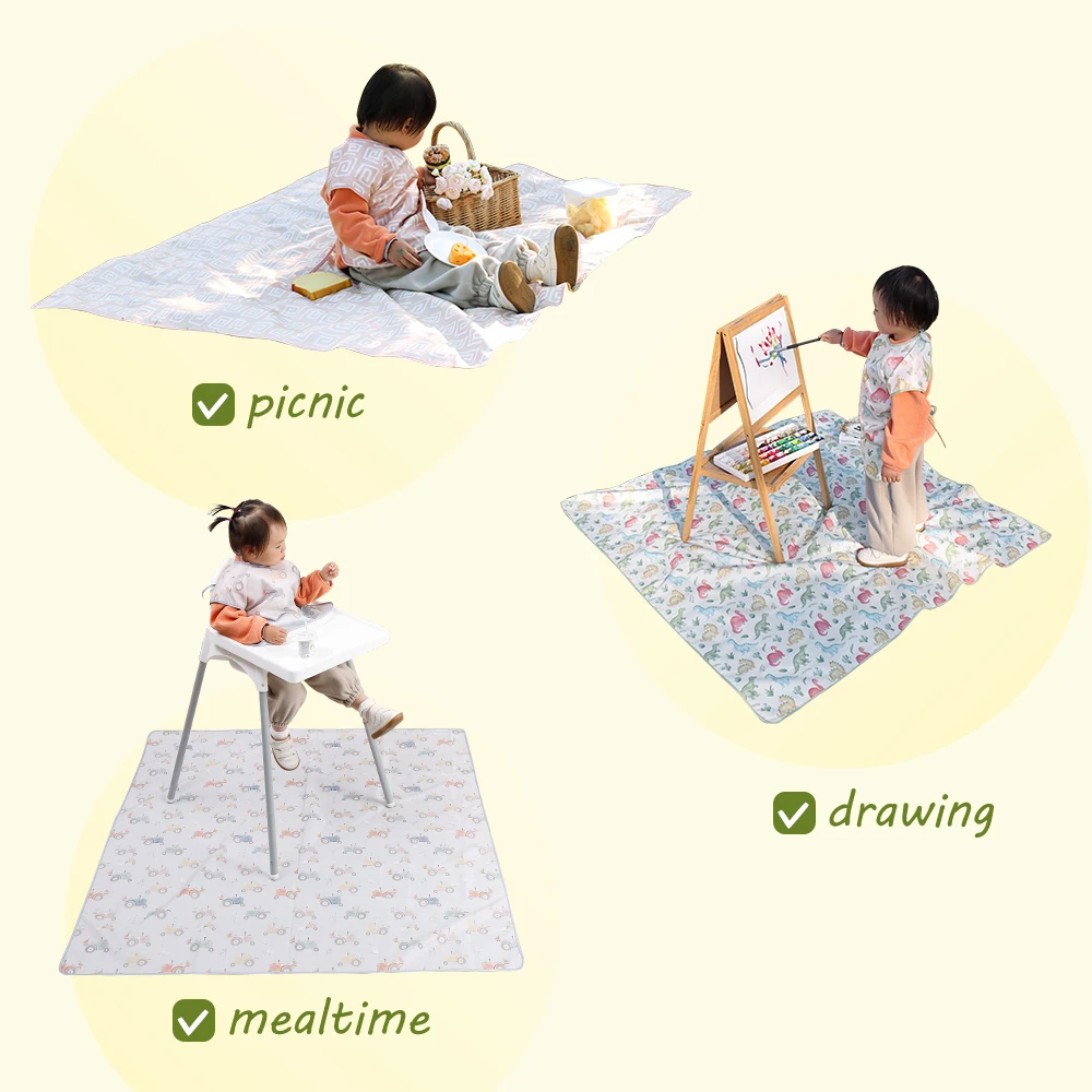 HappyFlute estera antideslizante bebé reutilizable multiusos impermeable - imagen 3