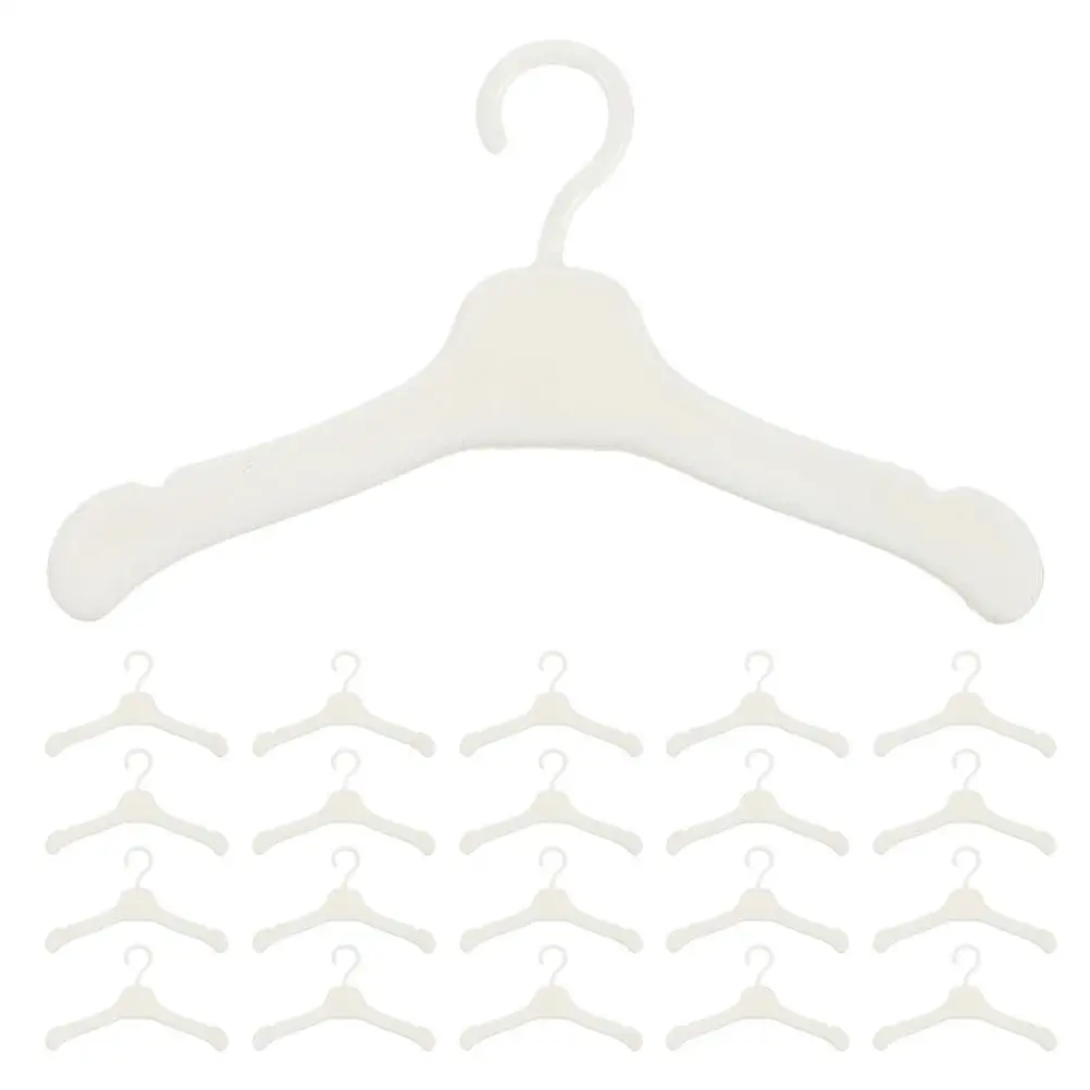 100 Uds percha perchas ropa plástico blanco Mini suministros para el hogar