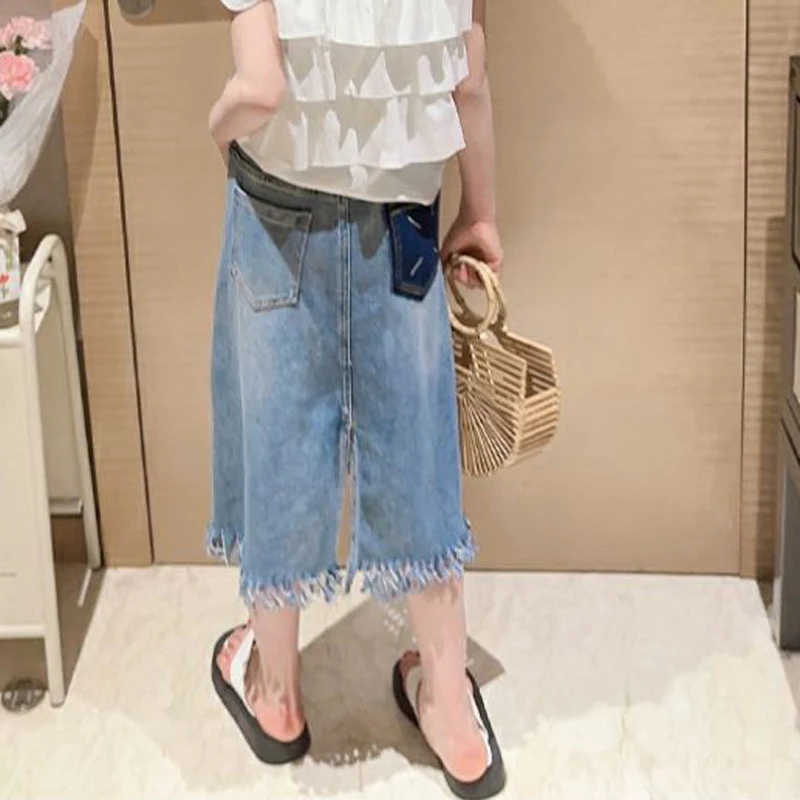 Falda vaquera infantil para niña – Estilo casual de verano - imagen 5