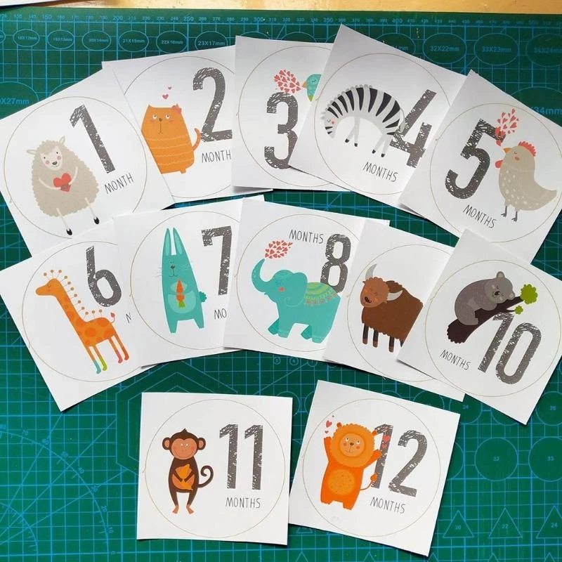 M76C 12 PCS/SET PELÍTES MENSEJES PEGUETAS DEL BABE - imagen 2