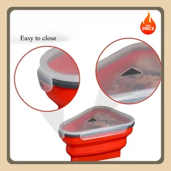 Caja pizza de silicona reutilizable plegable para niños
