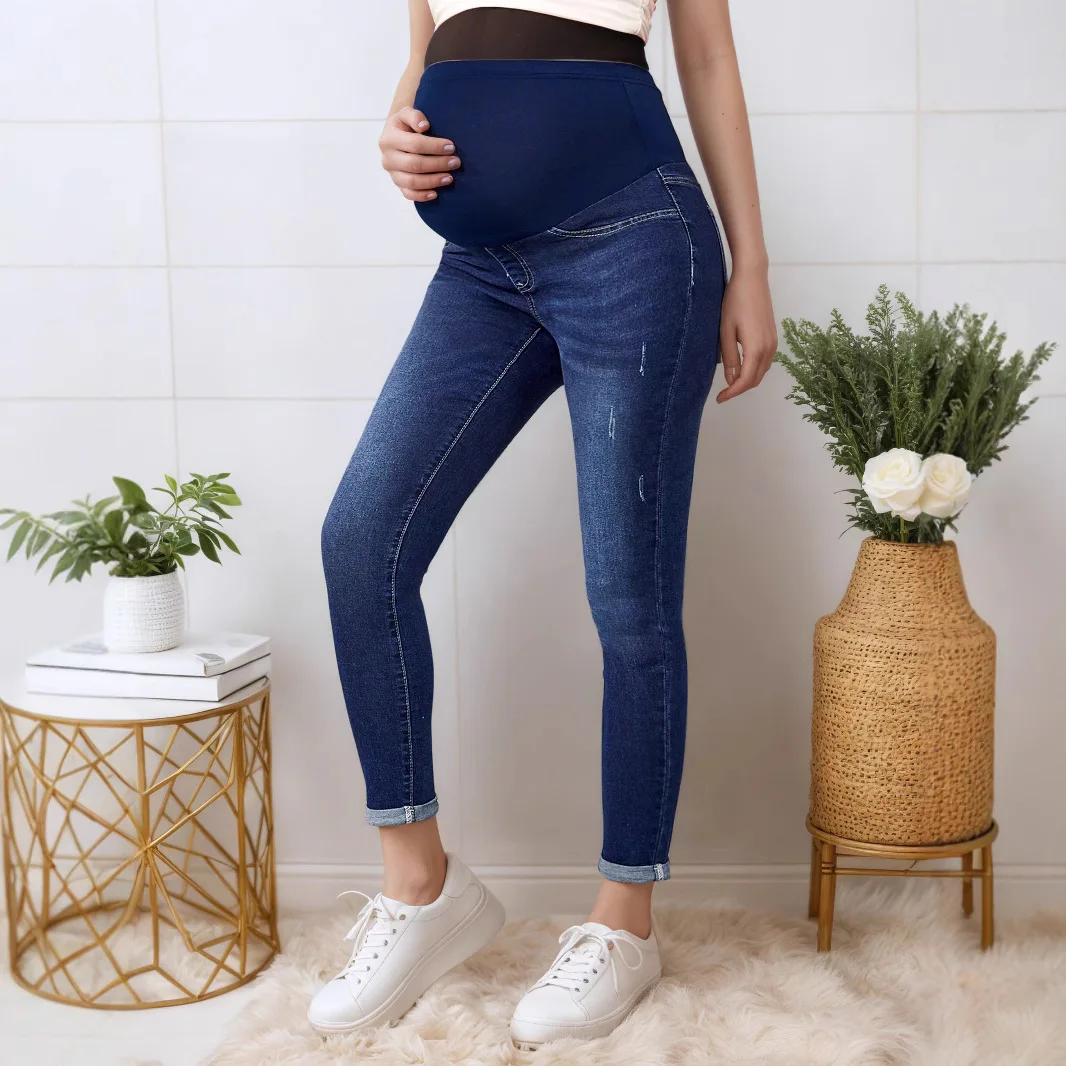 Vaqueros premamá estilo lápiz con soporte vientre – Primavera/Otoño - imagen 3