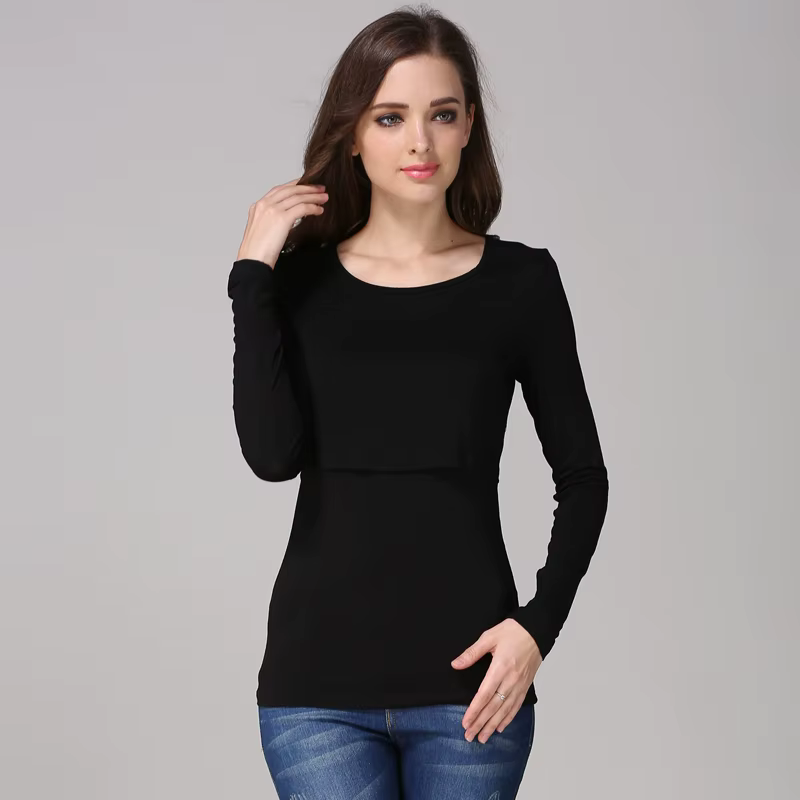 Camiseta de lactancia para embarazadas – Top premamá moderno - imagen 4