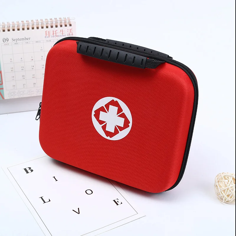 Bolsa de primeros auxilios de PU impermeable, vacía para viajes al aire libre, coche, hogar, supervivencia de emergencia, hogar, Camping, pequeña caja médica, Kit médico - imagen 2