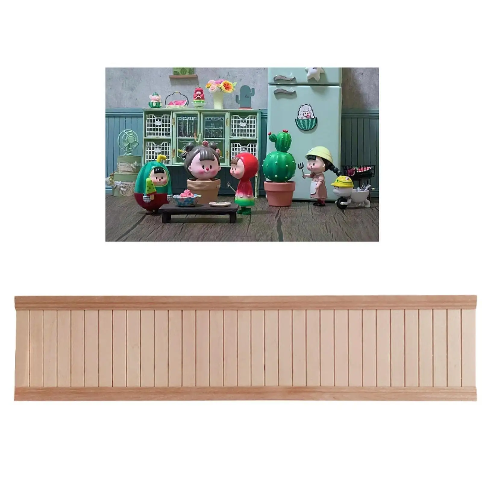 Panel de pared para casa de muñecas 1:12, Panel de cuento de agua, accesorios DIY, tablero decorativo de rodapié de pared para escaparate, micropaisaje - imagen 4