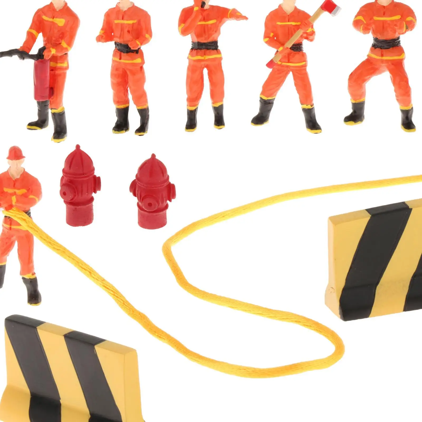 1/50 Firefighter Model Resin Dioramas Diorama Character Oj Gauge for Trains Railroad Dollhouse Bonsai Decor Micro Landscape