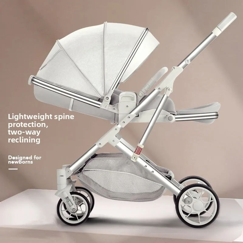 Cochecito ligero plegable de paisaje alto puede sentarse y acostarse - imagen 3