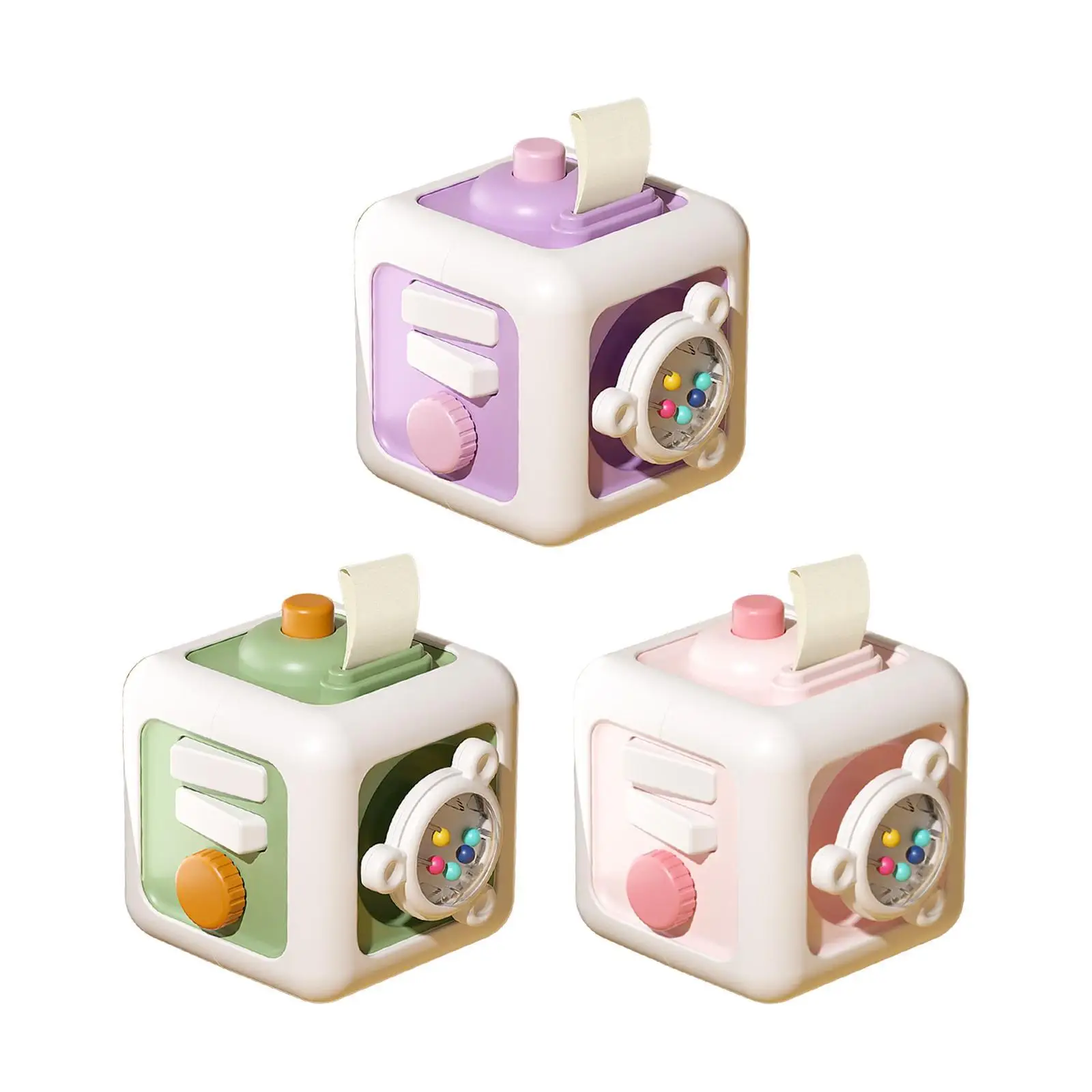 Busy Cube Travel Developmental Early Education Activity Cube Sensory Toys for Toddlers for Toddlers Boys Girls Kids 1-3 Infant