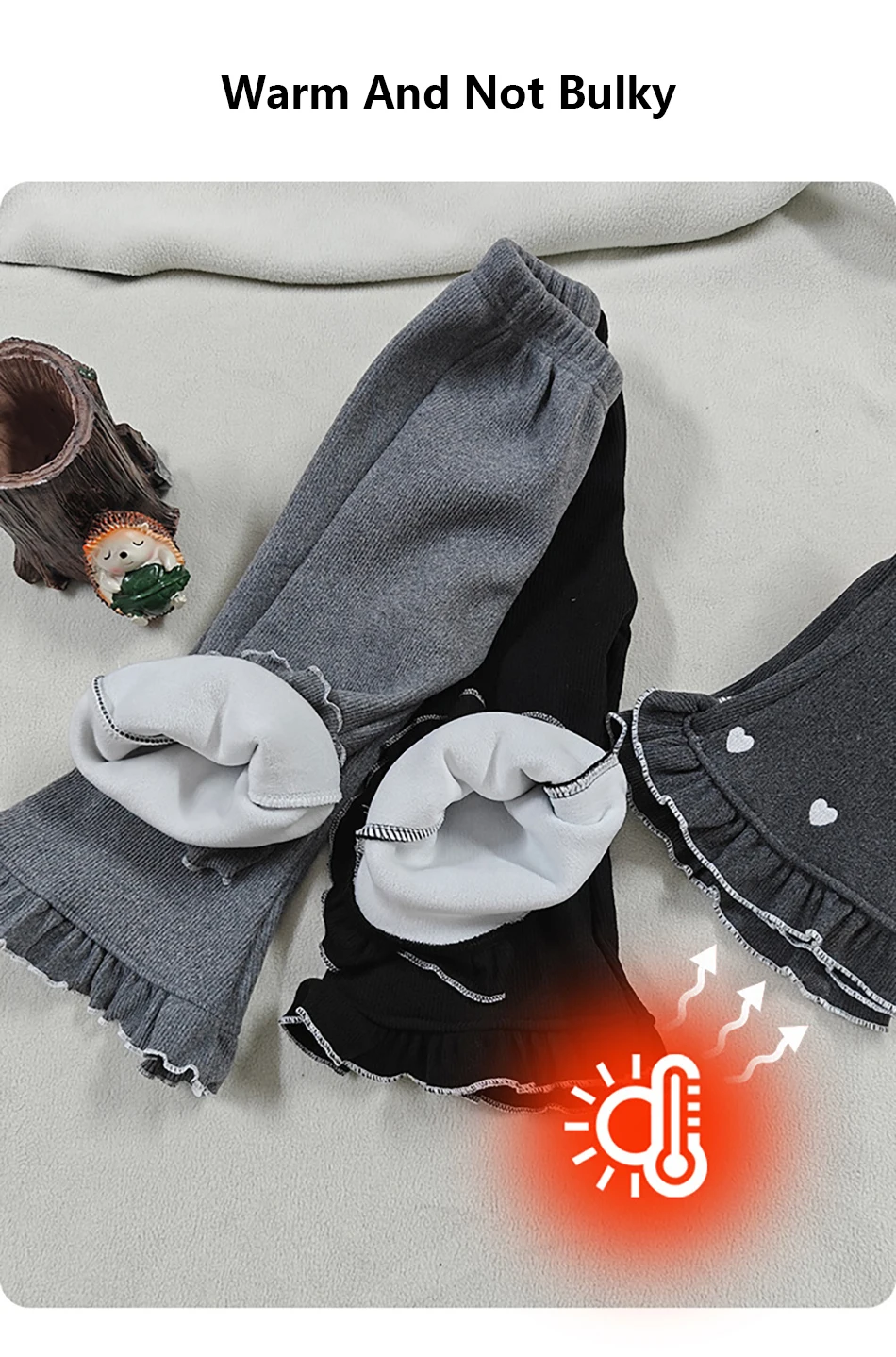 Pantalones térmicos con cintura elástica - detalle de tejido