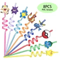 8pcs PVC straws