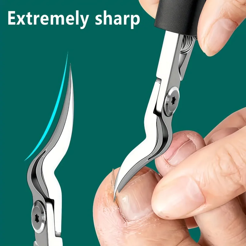 Cortauñas profesionales acero inoxidable uñas gruesas – Corte fácil - imagen 2