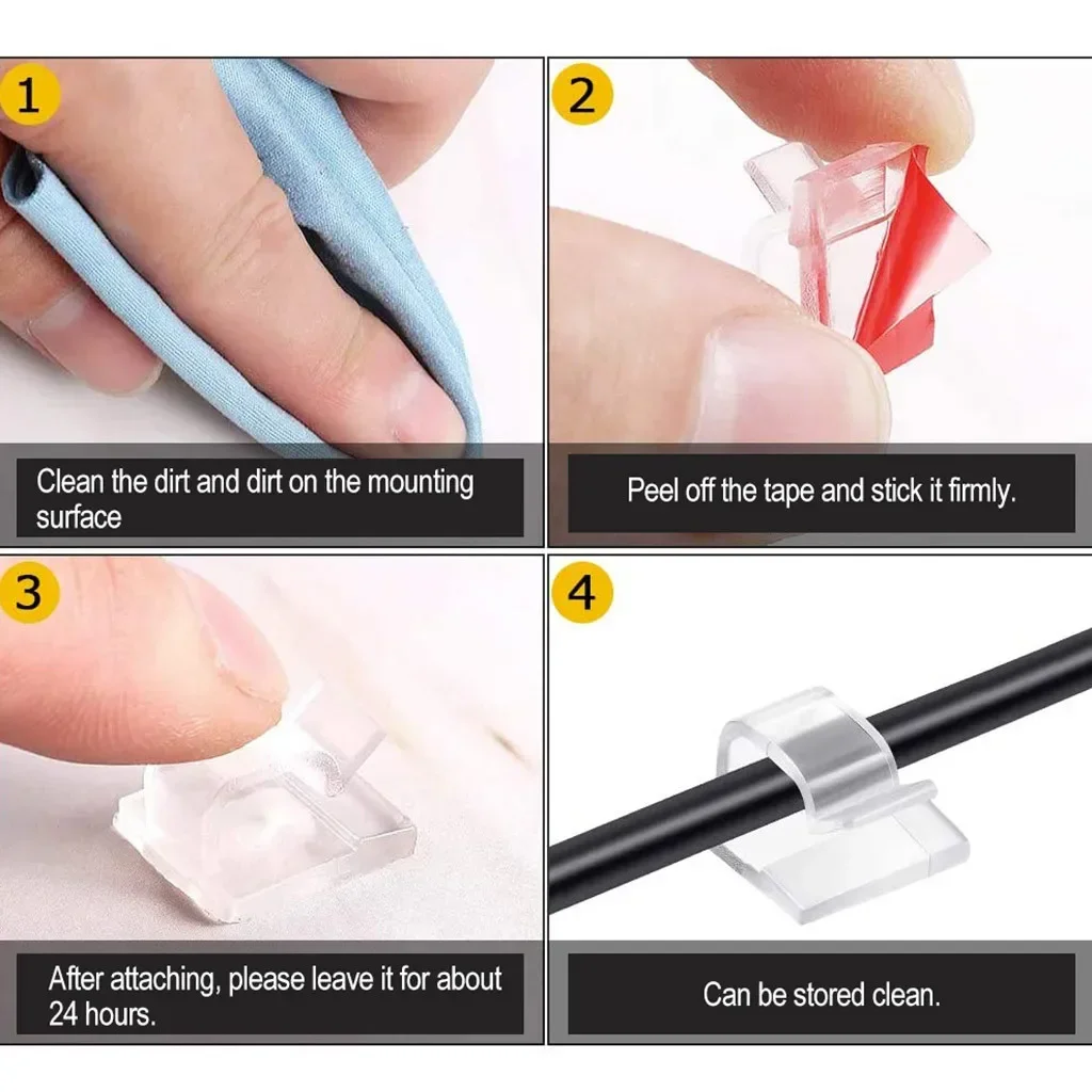 Organizadores de cables USB infantil escritorio – Clips y abrazaderas - imagen 4