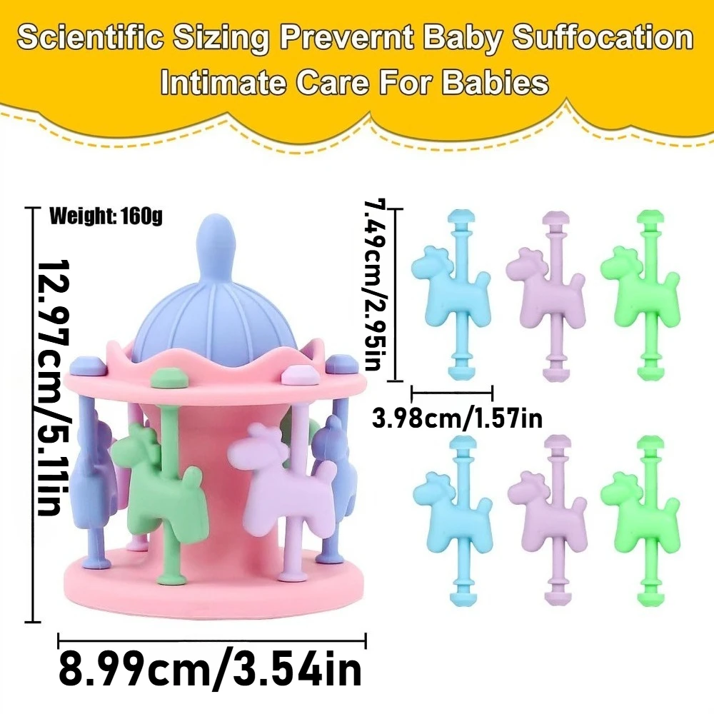 Juguetes para bebés, sonajeros de carrusel, juguetes para la dentición, sonajero, mordedor, agitador de agarre, juguete para bebés, niños y niñas, regalo para recién nacidos - imagen 2