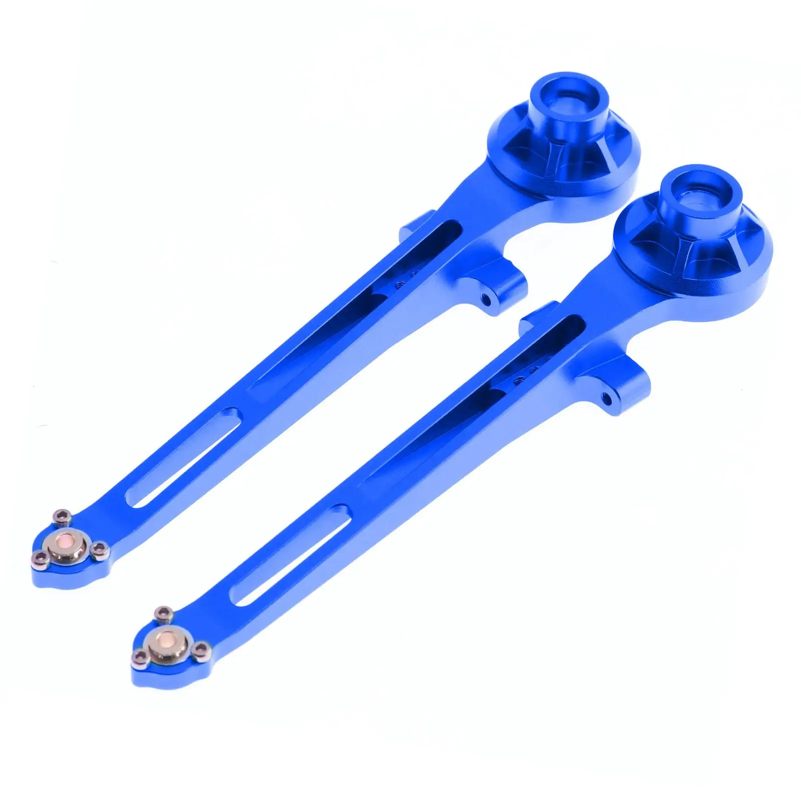 2 Pieces Pair of Rear Arms Aluminum Alloy Replacement Parts Accessory Upgrades for 58719 1/10 Scale RC Model Car Vehicles DIY