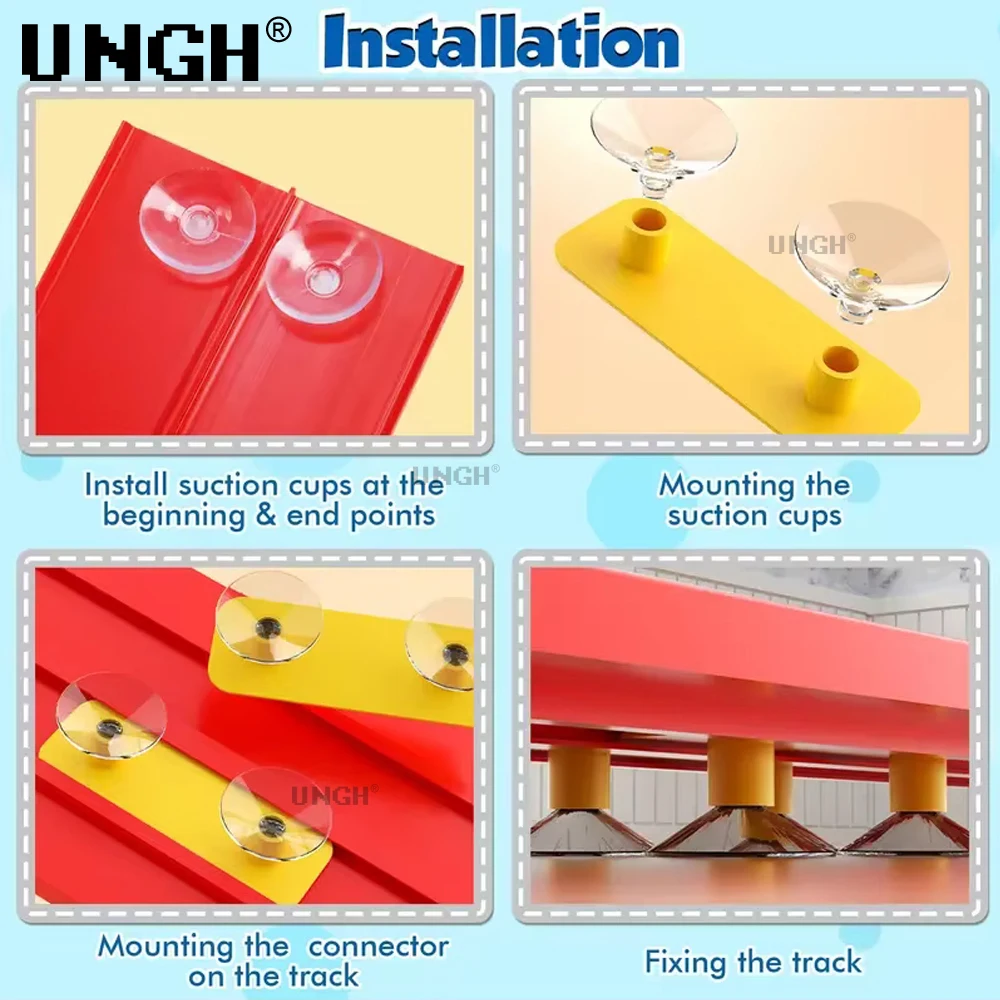 Pista de carreras Flexible de juguete DIY, pista de coche de carreras de doble vía, 4 coches de juguete resistentes a los golpes, pista de carreras enrollable para niños, juego de regalo - imagen 4