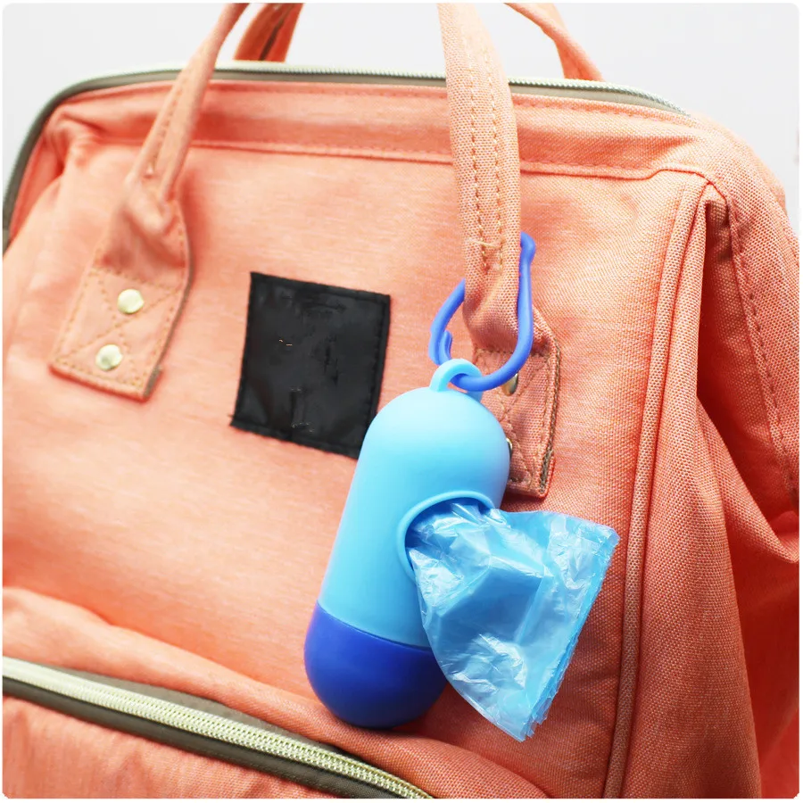 Bolsas de pañales portátiles con gancho para cochecito, estuche organizador de pañales impermeable para basura de bebé, eliminación de basura, Color aleatorio