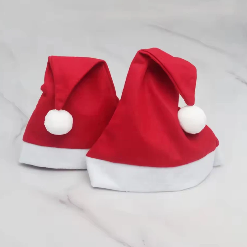 Gorros de Navidad de Papá Noel rojo, talla S/L disponible, tela no tejida, sombrero de Papá Noel, decoración DIY para fiesta de Navidad y Año Nuevo ZYF - imagen 3