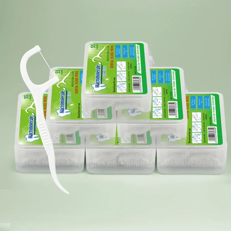 Hilo médico desechable estéril para adultos, 55 unids/caja, hilo de seguridad mejorado, palo de hilo superfino, paquete familiar - imagen 3