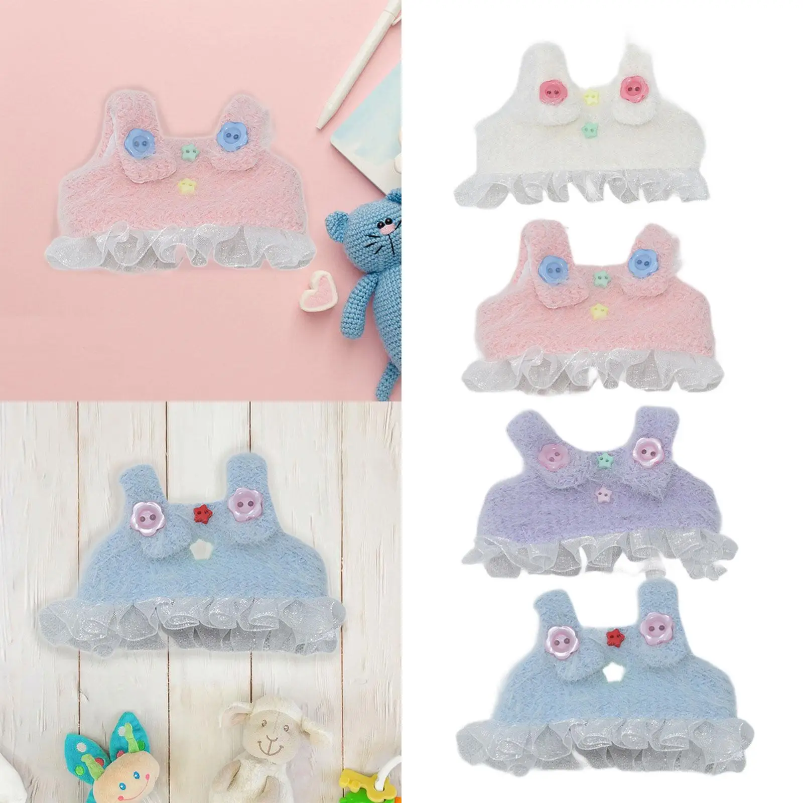Dolls Dress Miniature Clothes Accessories for 17cm Girl Dolls Birthday Gifts, Halloween Gifts