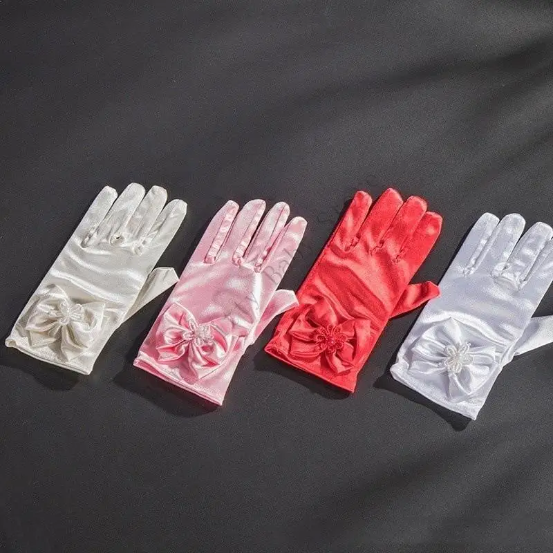 XXFE Guantes blancos clásicos para actuaciones, reuniones negocios y discursos camarera restaurantes satén - imagen 4