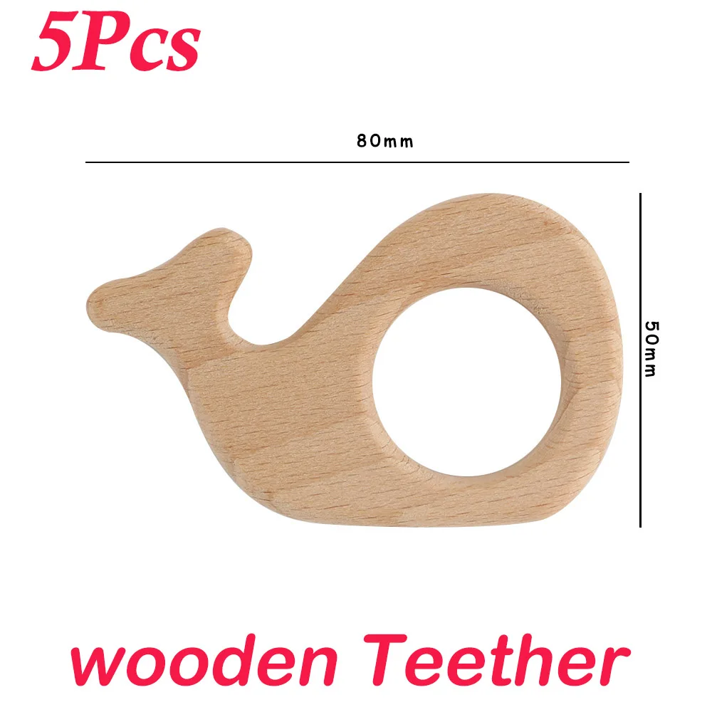 5pcs whale teether
