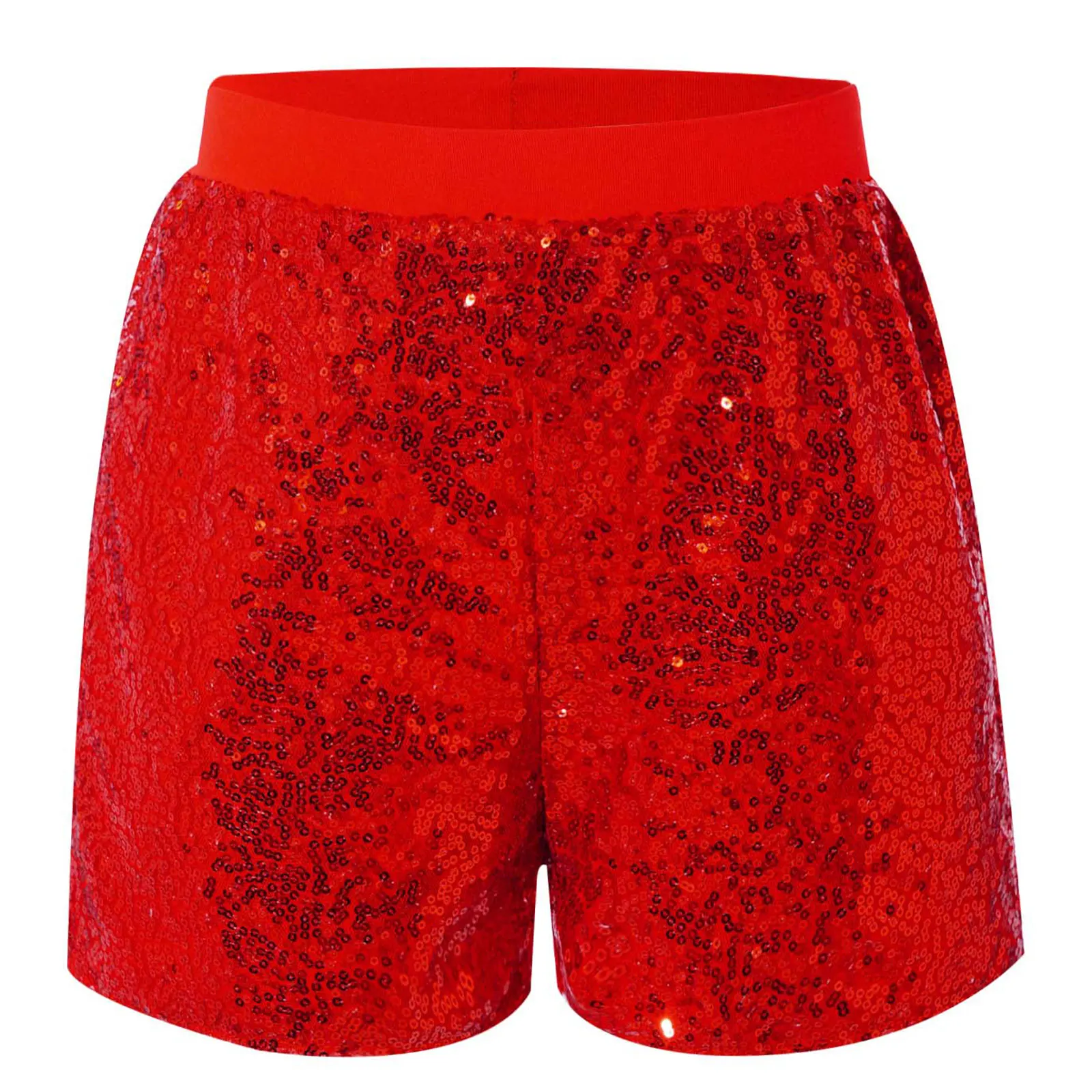 Pantalones cortos de baile de Jazz para niñas, pantalones de Ballet, traje de actuación escénica, cintura elástica, lentejuelas brillantes, pantalones calientes para fiesta - imagen 4