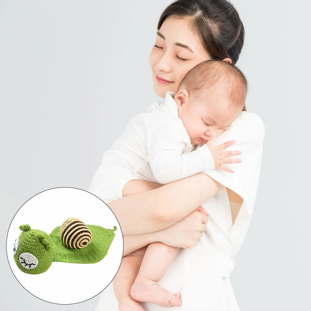 Trajes de fotografía para bebé, disfraz tejido de caracol cian para recién nacido, accesorios para fotos, bonito traje para bebé, accesorios de fotografía para recién nacido