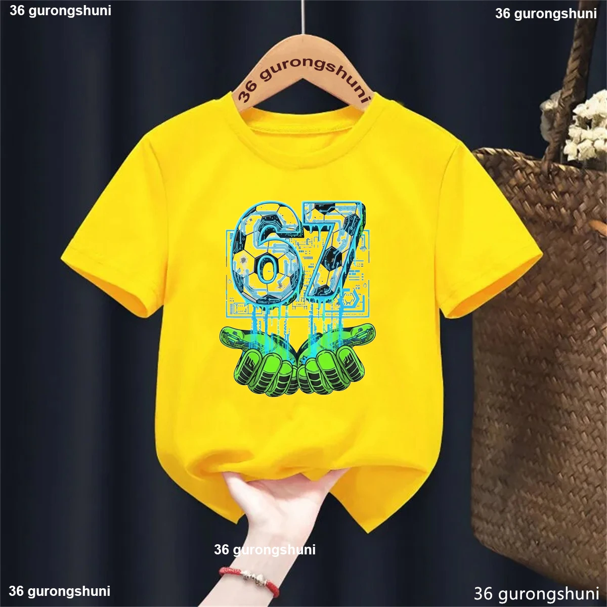 Camiseta Brainrot Six Seven Meme – Futbolista italiano estilo kawaii para niño - imagen 3