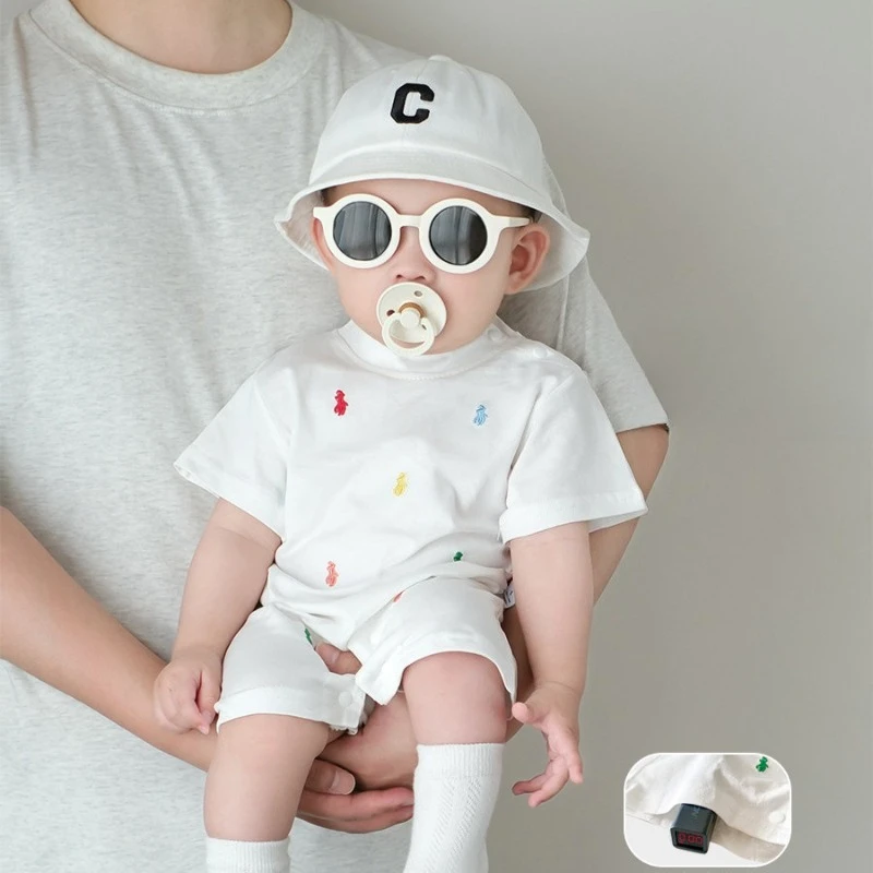 Mameluco de verano manga corta bebé, pijama ligero para gatear - imagen 5
