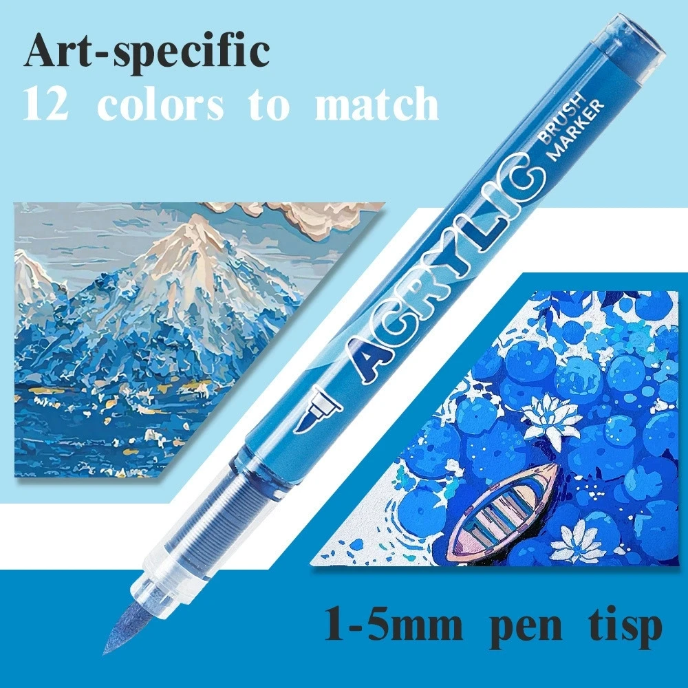 Rotuladores acrílicos punta pincel tinta impermeable para niños arte - imagen 3