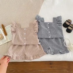 MILANCEL Conjunto 2 piezas para niños: camiseta con volantes y shorts