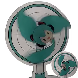 Modelo de soporte Hatsune Miku, ventilador acrílico creativo, letrero giratorio, modelo de decoración de escritorio, accesorios de regalos de Cosplay de Anime de pie