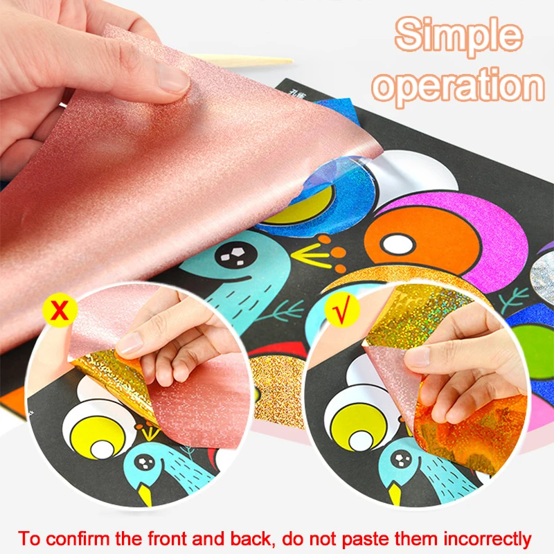 Pintura mágica pegatinas de arte pintura Festival fiesta favores transferencia pegatina dibujos animados coloridos regalos de cumpleaños para niño niña TMZ - imagen 4