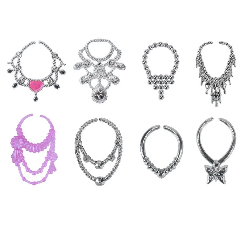 32 piezas de ropa y accesorios aleatorios para muñecas, 10 vestidos moda 22 zapatos, gafas, collares, bolso muñeca Barbie - imagen 4