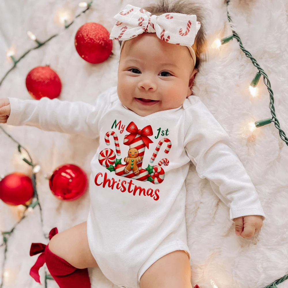Pelele de Navidad con estampado y manga larga para bebé - imagen 2