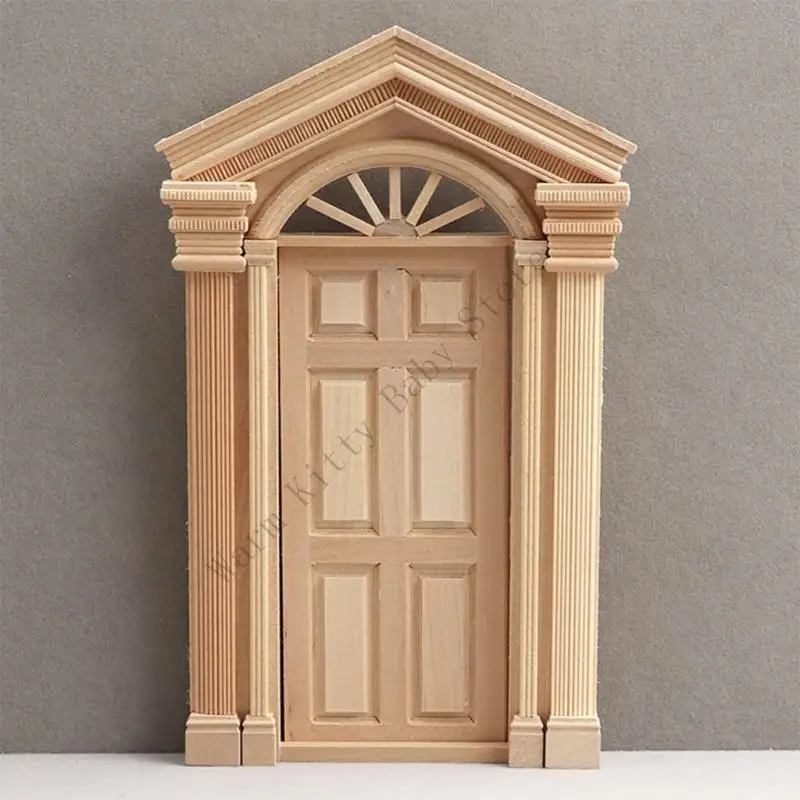 XXFE proyectos arquitectura puertas en miniatura sin terminar con columnas dobles, puerta que puede abrir para - imagen 3