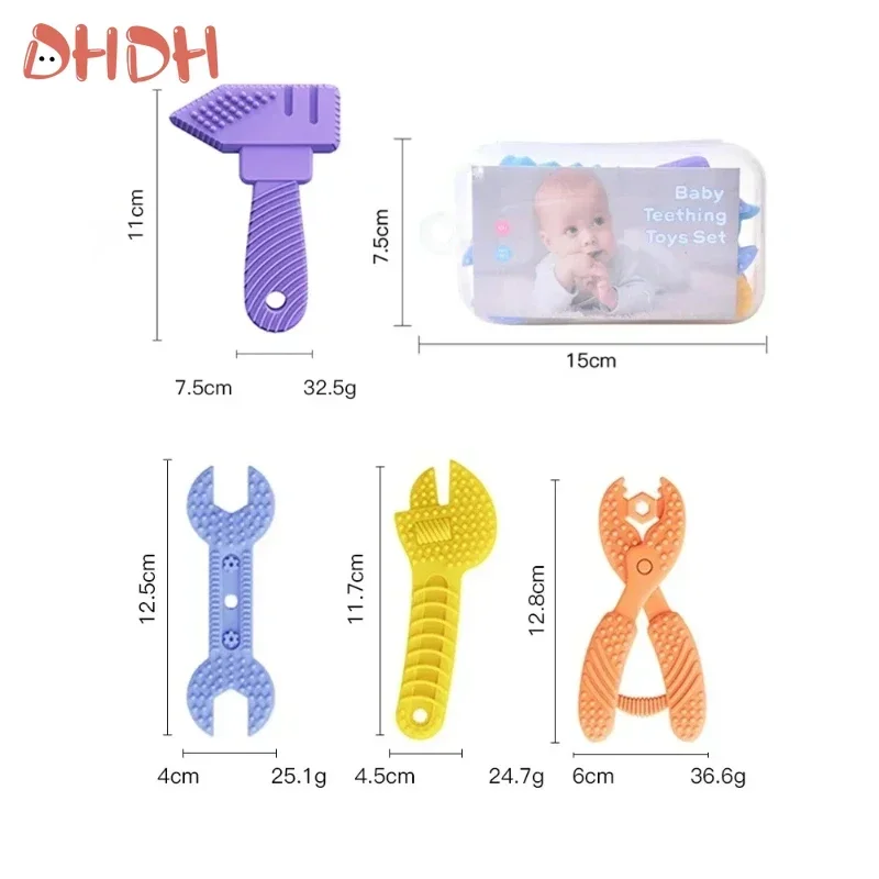 Mordedor de silicona sin BPA – Llave martillo para bebé 0-12 meses