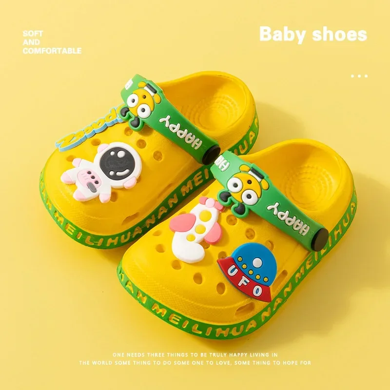Zapatos de jardín para niños, bonitas sandalias de playa de dibujos animados de EVA, zapatillas de verano para bebés, zapatillas suaves de alta calidad para exteriores, zapatos con tapa - imagen 4