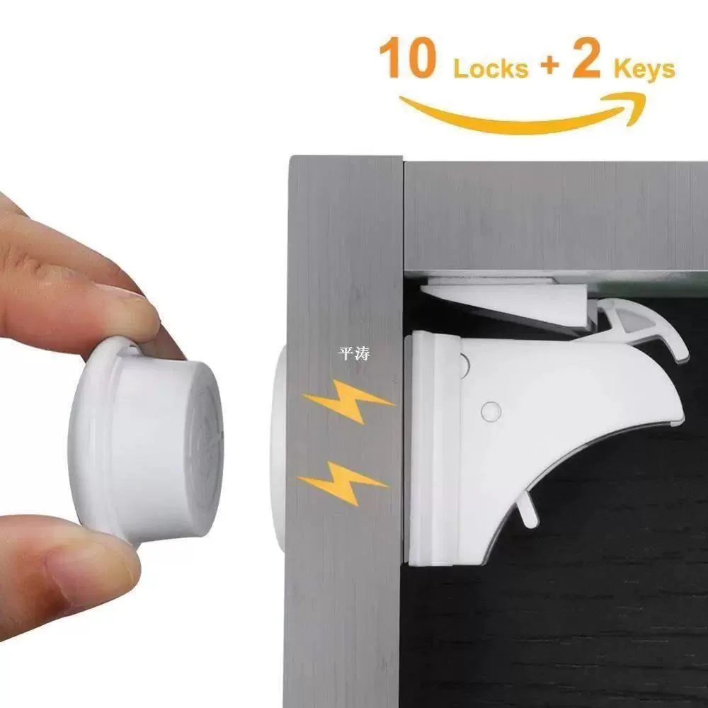 Pestillo de cajón para puerta de gabinete, limitador de bloqueo de seguridad magnético para niños, protección para niños, cerradura de seguridad para bebés, cerradura Invisible, seguridad para niños - imagen 5