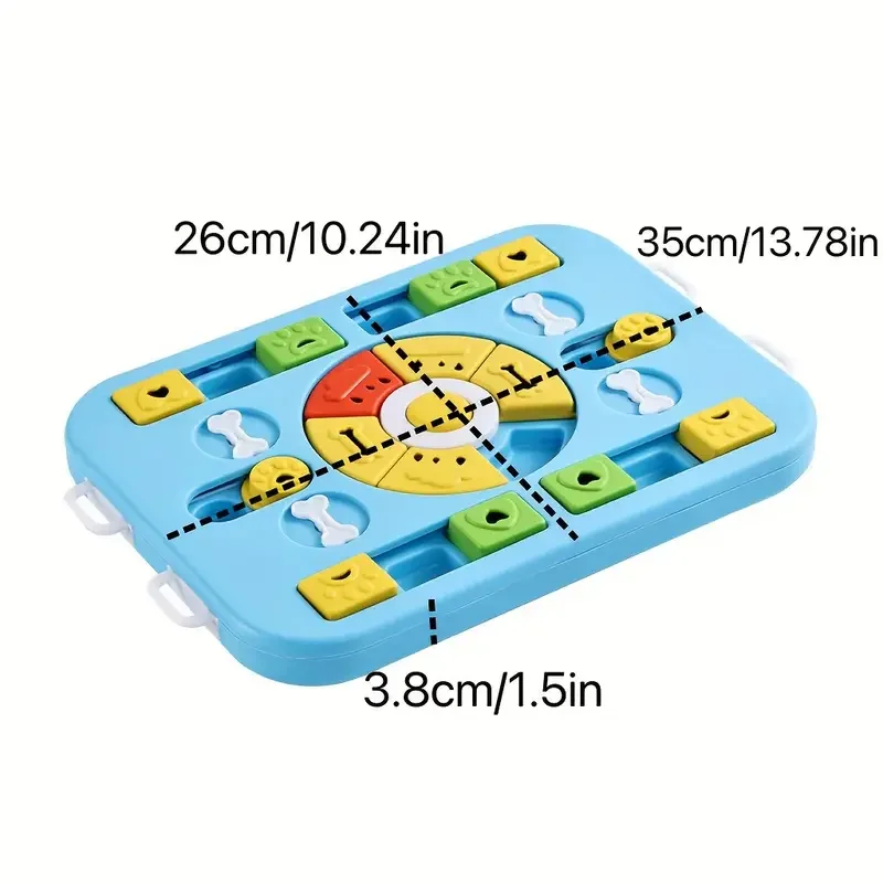 Cuenco de comida lenta para mascotas, juguetes para perros y gatos, caja de comida multifuncional, rompecabezas para mascotas, cuenco de alimentación adecuado para pequeños, medianos y - imagen 2