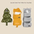 3pcs Tree Fox Bear