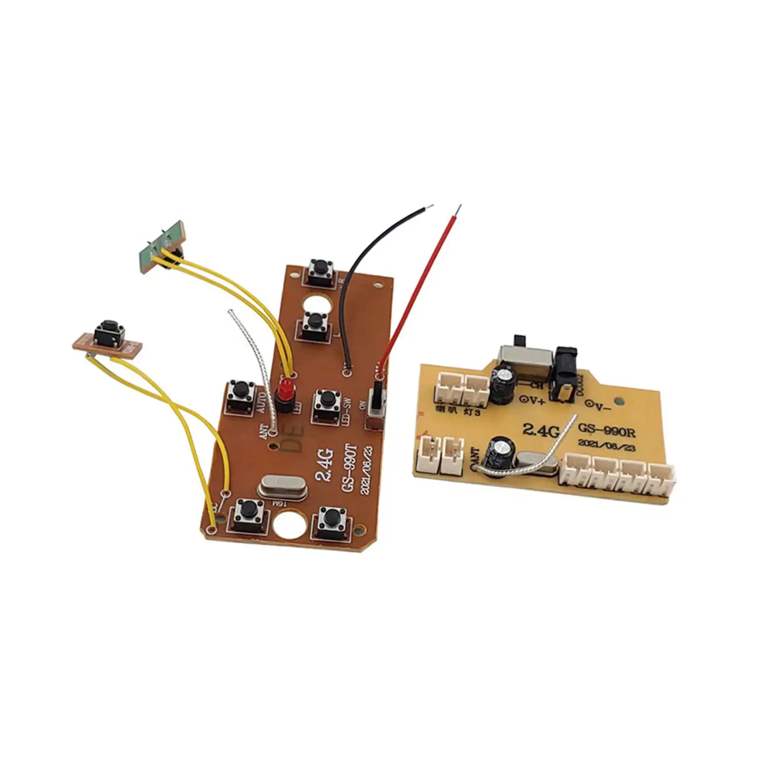 2x Transmitter Receiver Board Sensitive RC Hobby Car Easy to Use Spare Parts Remote Control Circuit PCB 8CH DIY Modified Parts