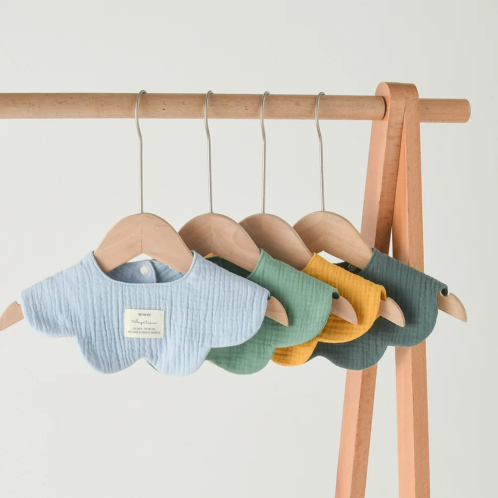 Babero de bebé reversible de dos caras para alimentación de algodón - imagen 5