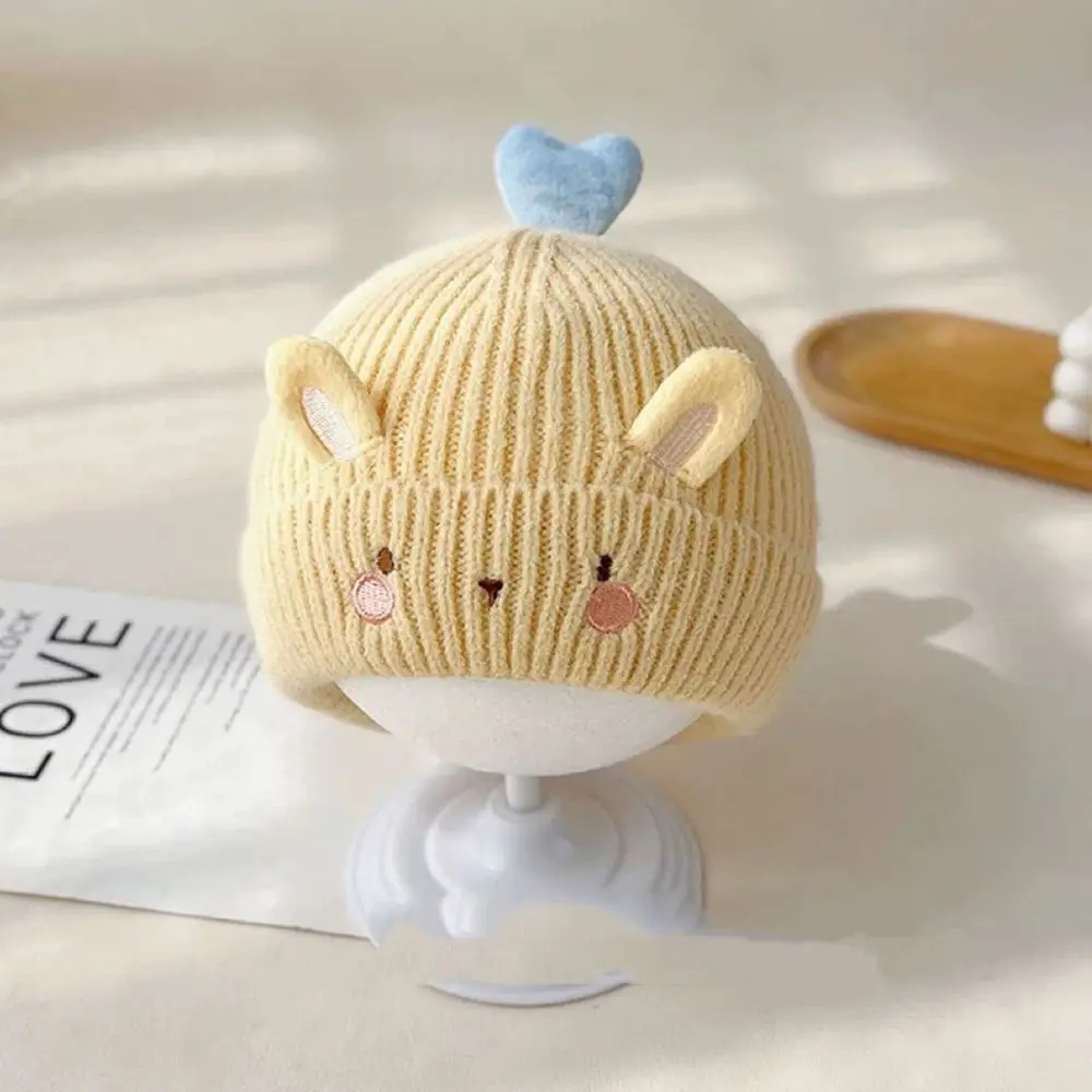 Gorros de invierno suaves a la moda de 0 a 6 meses, gorro tejido cálido de ganchillo, accesorio de fotografía, gorro para recién nacidos de dibujos animados, niños y niñas