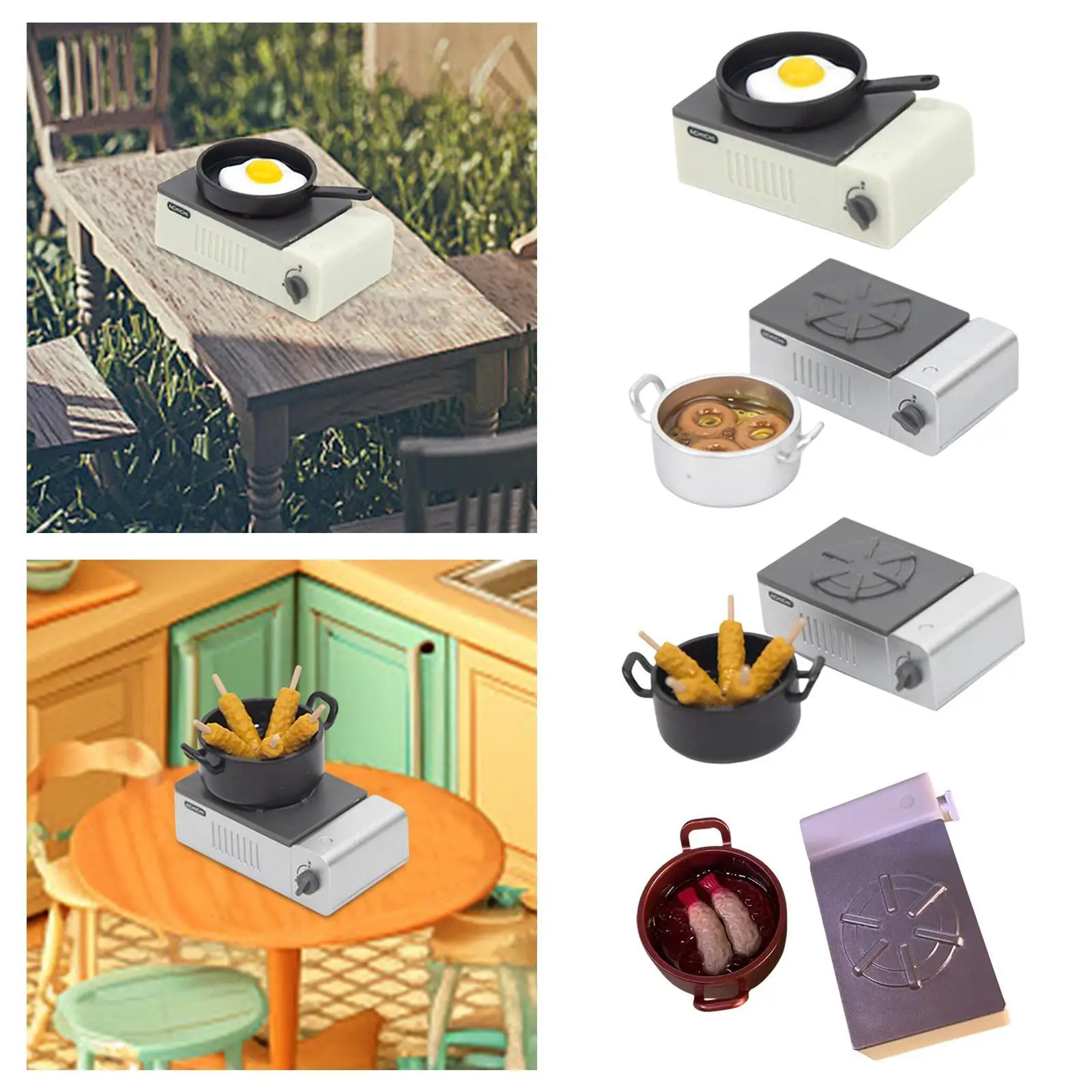 Herramientas de cocina para casa de muñecas a escala 1/12, accesorios de cocina en miniatura - imagen 4