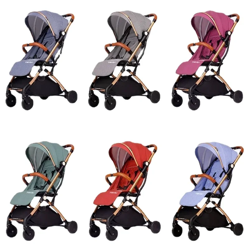 Cochecito de bebé ligero 2025, portátil, puede sentarse, cochecito de viaje, cochecito de bebé, cochecito de cuatro ruedas