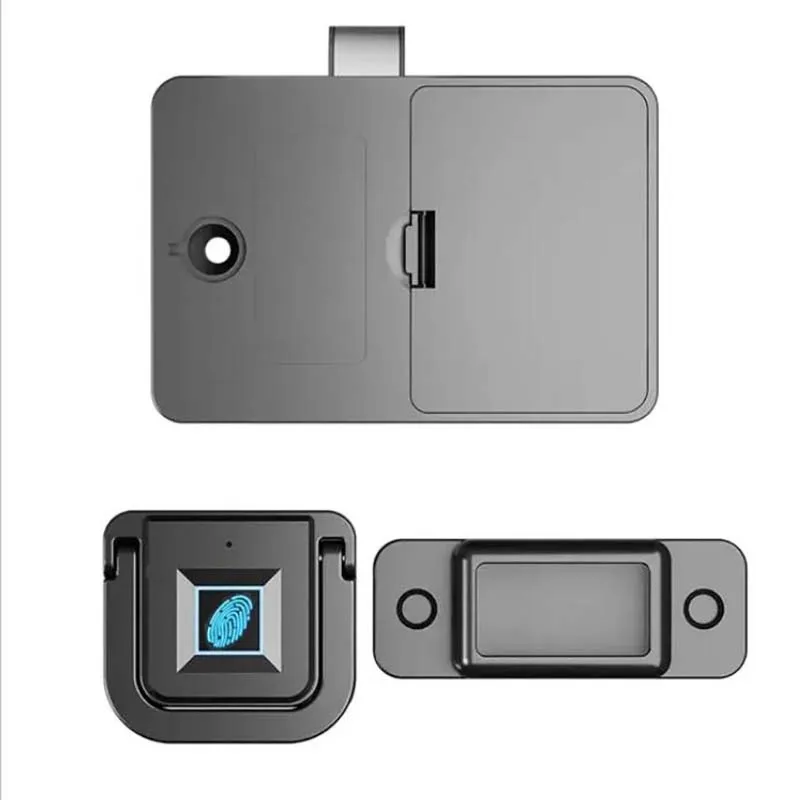 Nuevas cerraduras de huellas dactilares cerradura de cajón inteligente sin llave negra huellas dactilares biométricas cerradura de seguridad para bebés candado de puerta de armario de cabecera para el hogar