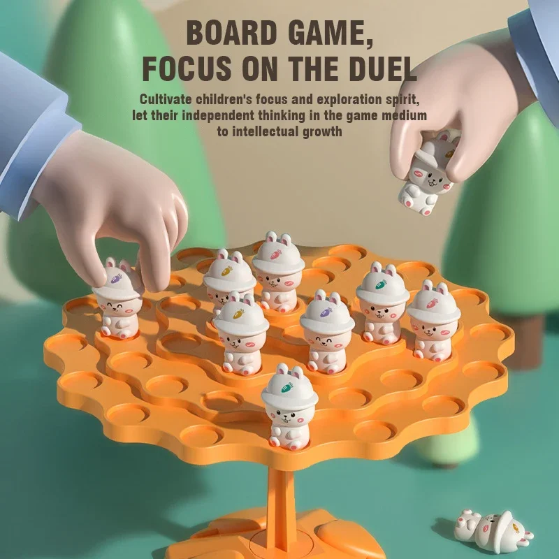 Juguete de matemáticas Montessori, tablero de equilibrio, rompecabezas para niños, árbol de equilibrio de rana, interacción educativa entre padres e hijos, regalos de juego de mesa - imagen 4
