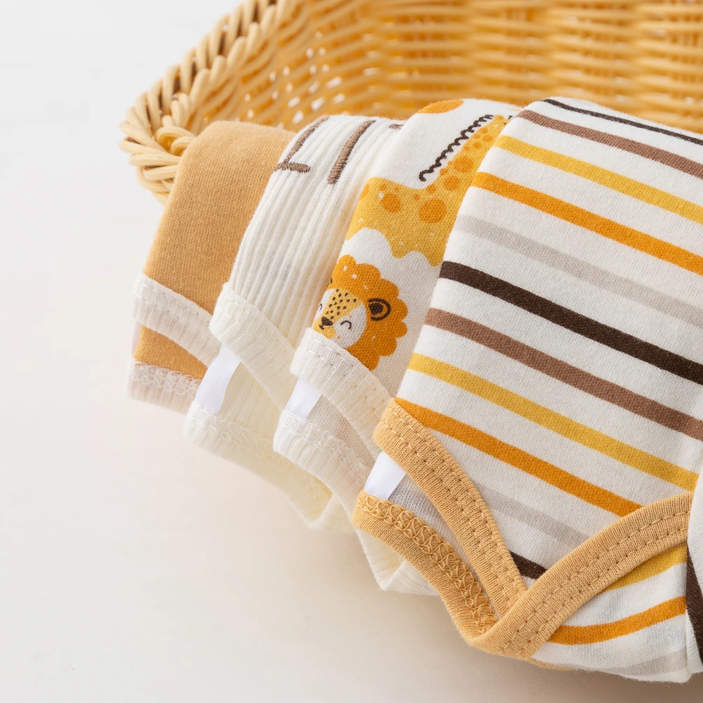 Peleles a rayas de León para bebé, conjunto de diademas de manga corta de algodón, monos con estampado de flores a cuadros, ropa infantil, 8 piezas - imagen 3